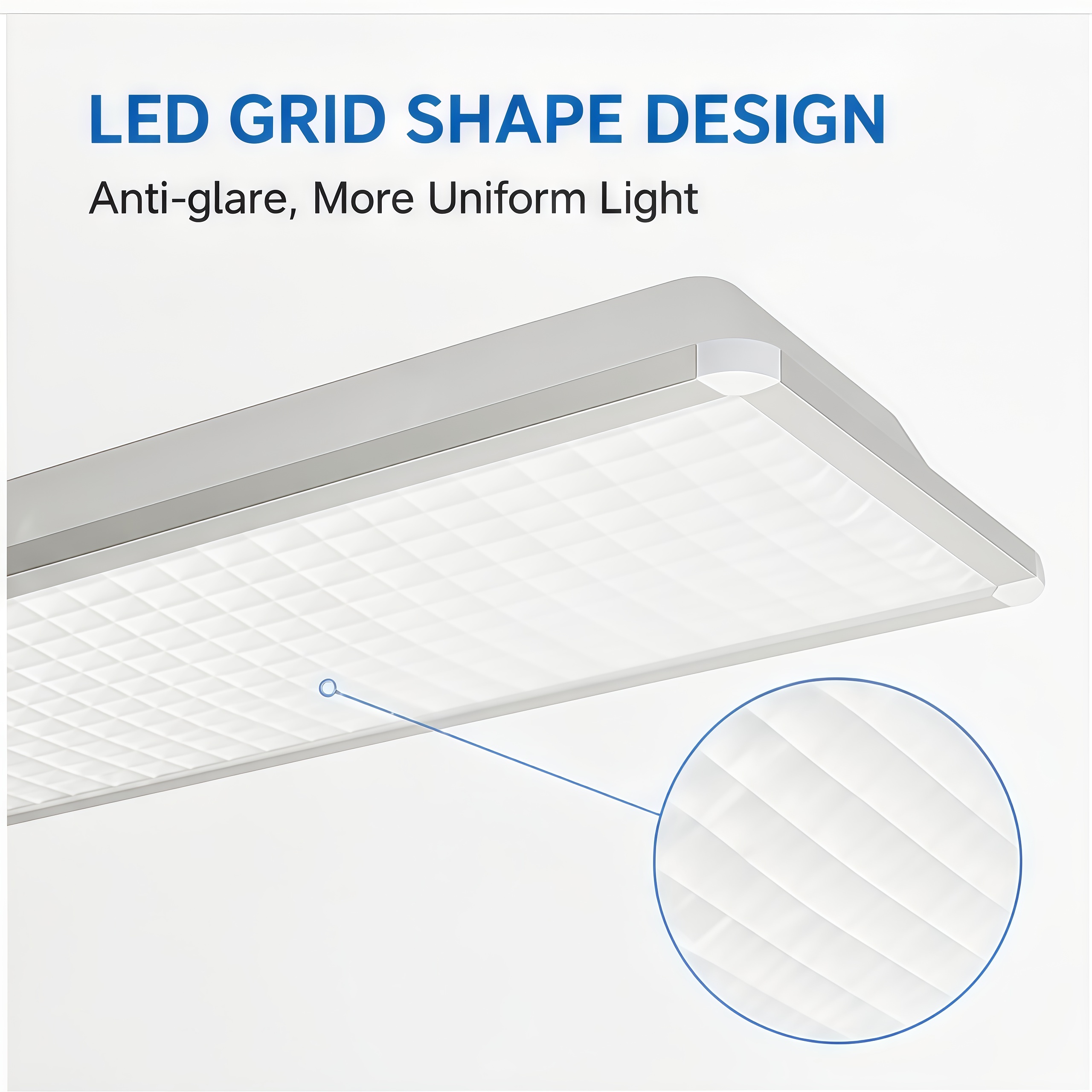 LED Classroom Panel Light UGR<19 Anti-glare 32W 36W 40W Office Ceiling Light Eye Protection 5000K Daylight Aluminum Alloy 5-Year