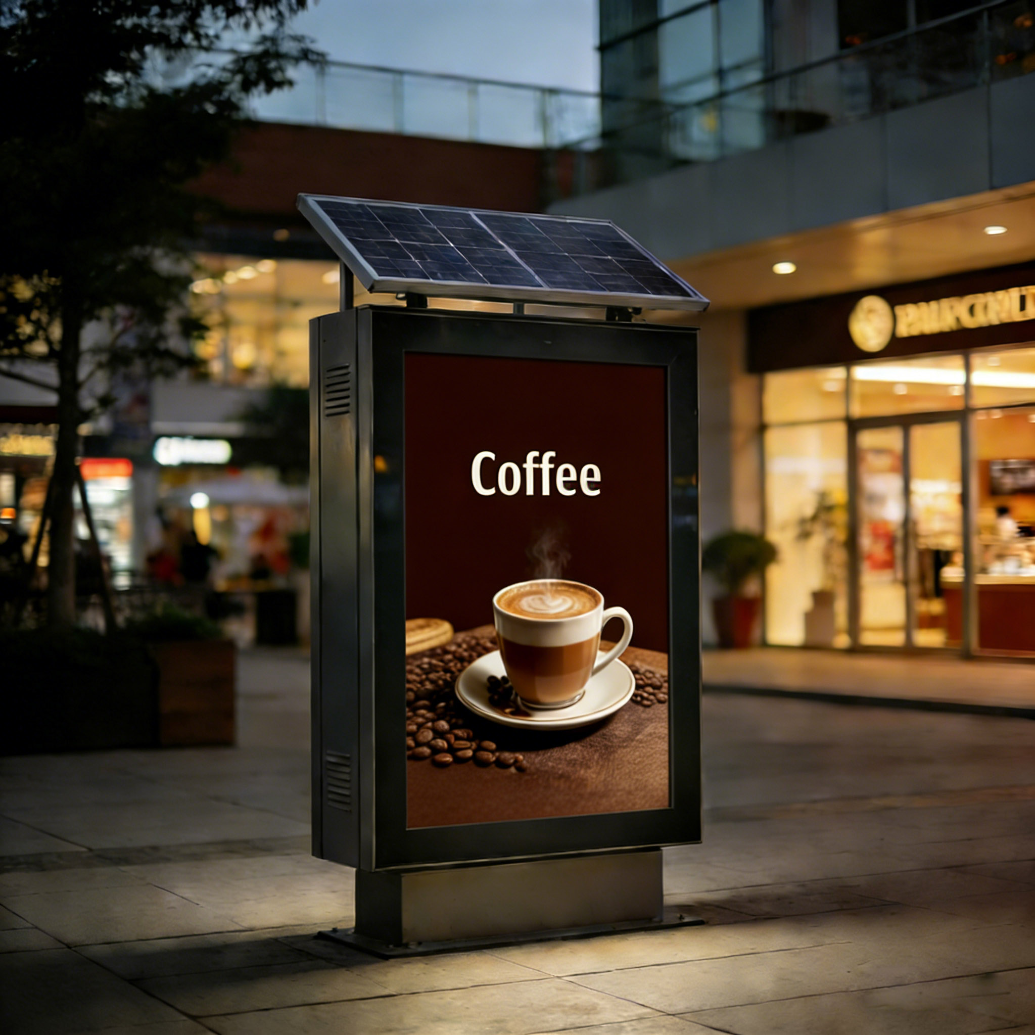 Customization Outdoors Solar Light Box Scrolling Board Light Box Solar Power Supply Used For Outdoor Urban Information Promotion