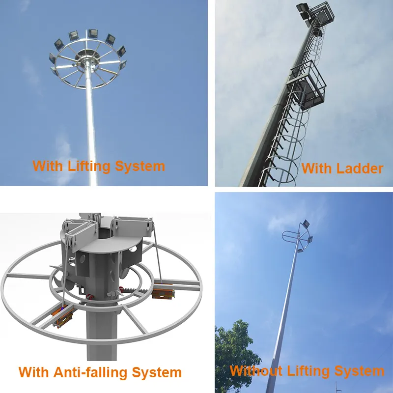 High Mast Lighting System with Efficient LED Flood Light