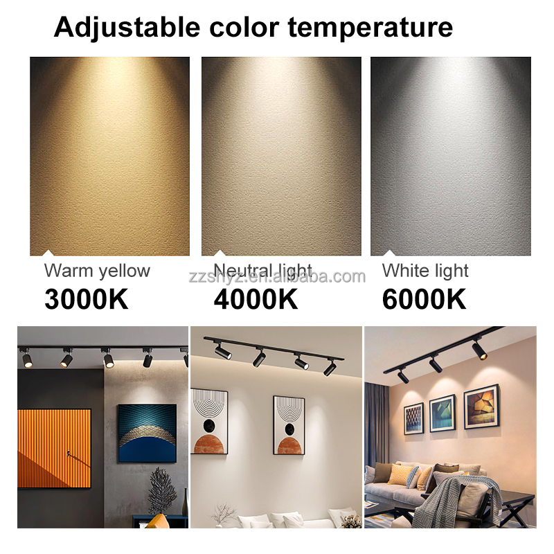 Suez White LED Aluminum+PC Track Lighting Kit Dimmable &amp; High CRI 90 Wide Application for Hotels and Restaurants