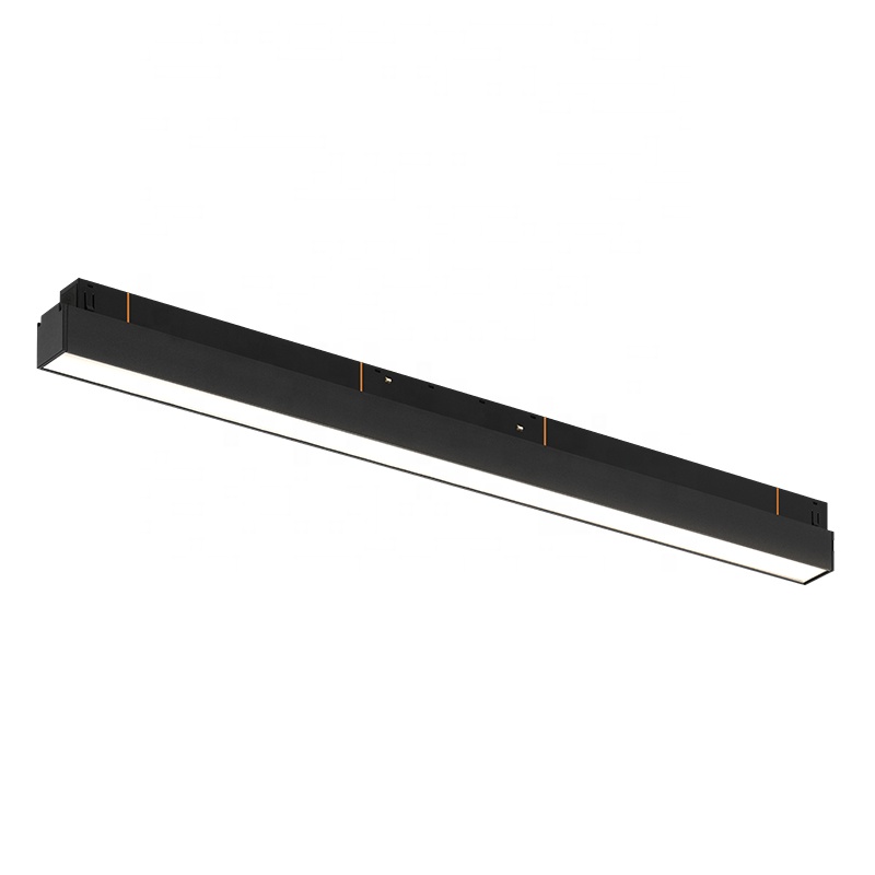 Surface Mounted Ultra Thin Slim Magnetic Rail Smart Track System DC48V Magnetic Lights Diffuse Flood Track Light 12W 24W 30W