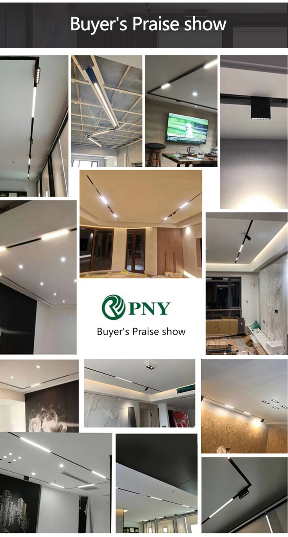 Surface Mounted Ultra Thin Slim Magnetic Rail Smart Track System DC48V Magnetic Lights Diffuse Flood Track Light 12W 24W 30W