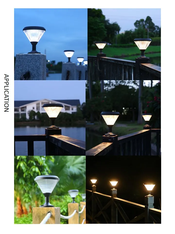 Outdoor Commercial Minimalistic Energy Saving LED Aluminum Garden Solar Lighting Details
