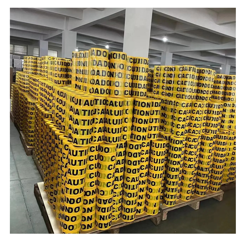 EONBON Customized Premium Yellow Barrier Caution Tape 3 Inch X 1000 Feet, Electrical Warning Yellow Caution PE Warning Tape
