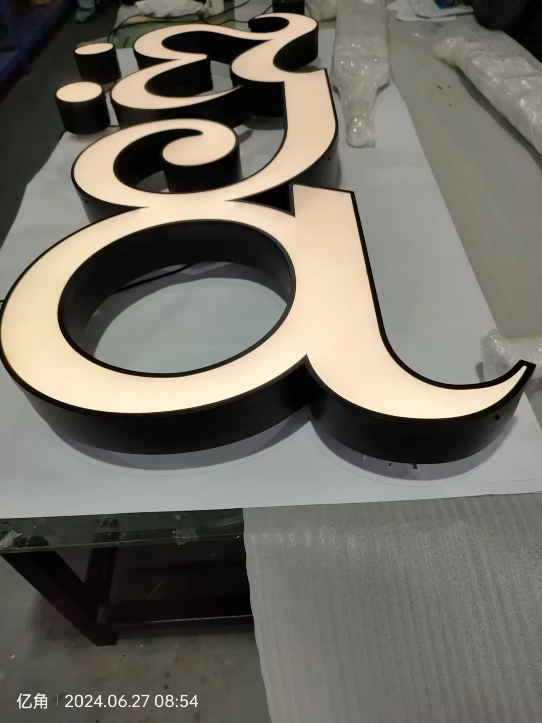 LED Front Lit Channel Letter with Trim Cap for Industrial Facilities
