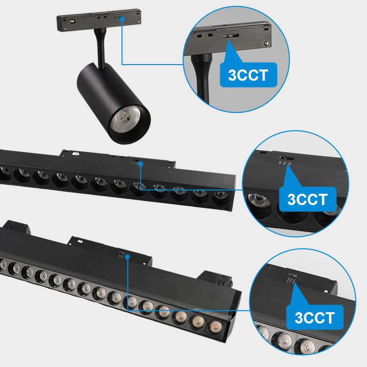 Contemporary Indoor Project Lamp Store Hotel Office Aluminum 48V DC Magnetic Track Light Linear Lighting System