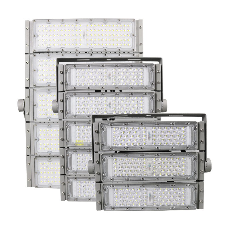 Modular LED Flood Light High Lumen Outdoor Stadium Lighting Adjustable Module LED Floodlight for Sport Court Parking Lot