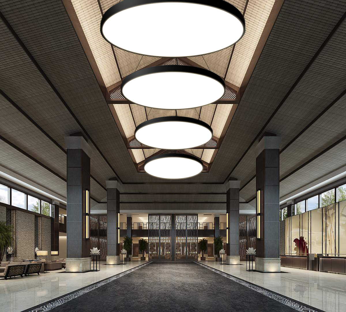 High Quality 3CCT Dali Dimmable LED Round Ceiling Light Hot Sale Office Lamp for Hotel &amp; Hospital Chandelier Pendant Lights
