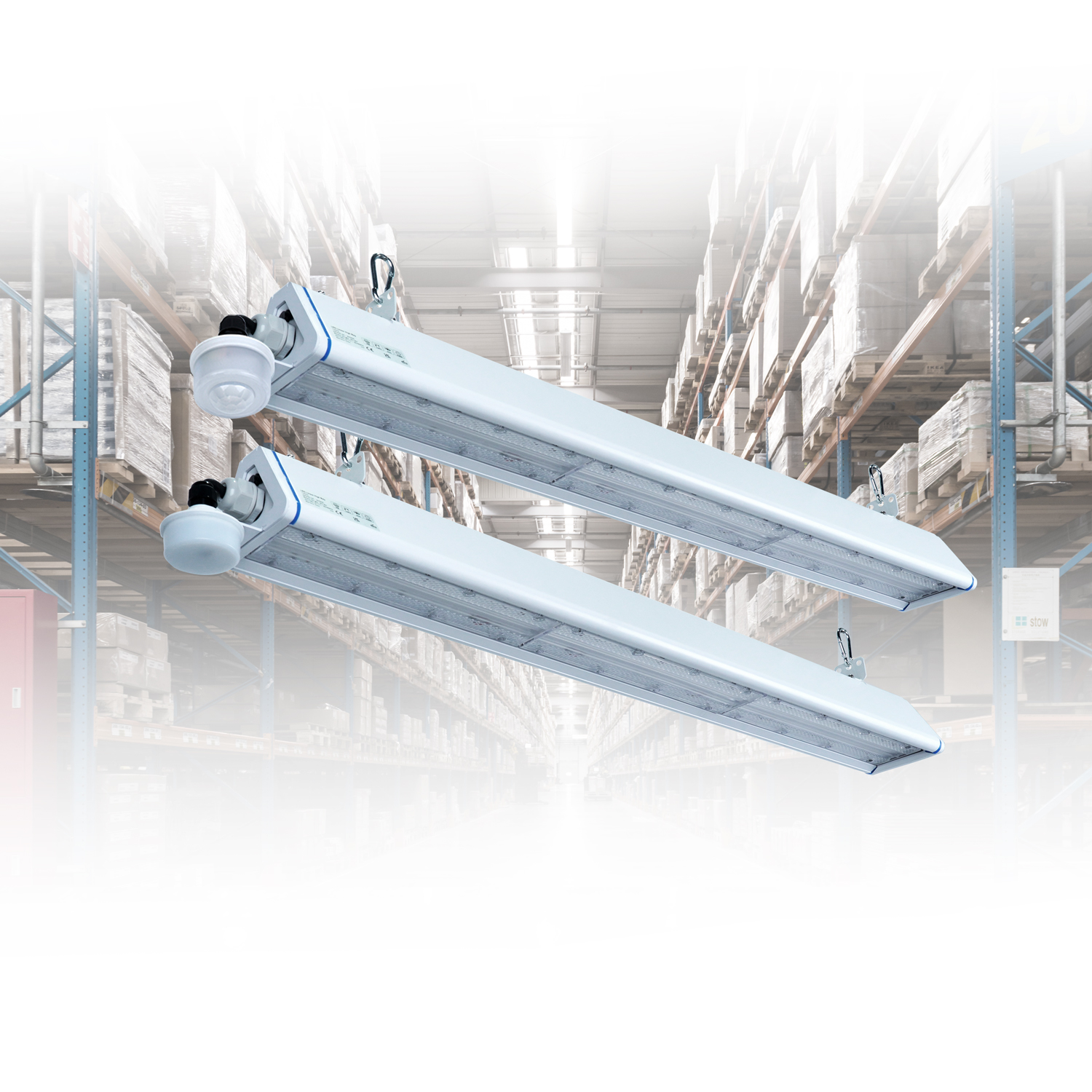 Intelligent Motion Controlled Linear High Bay Led Lamp Commercial Factory Smart Lighting System Energy Saving