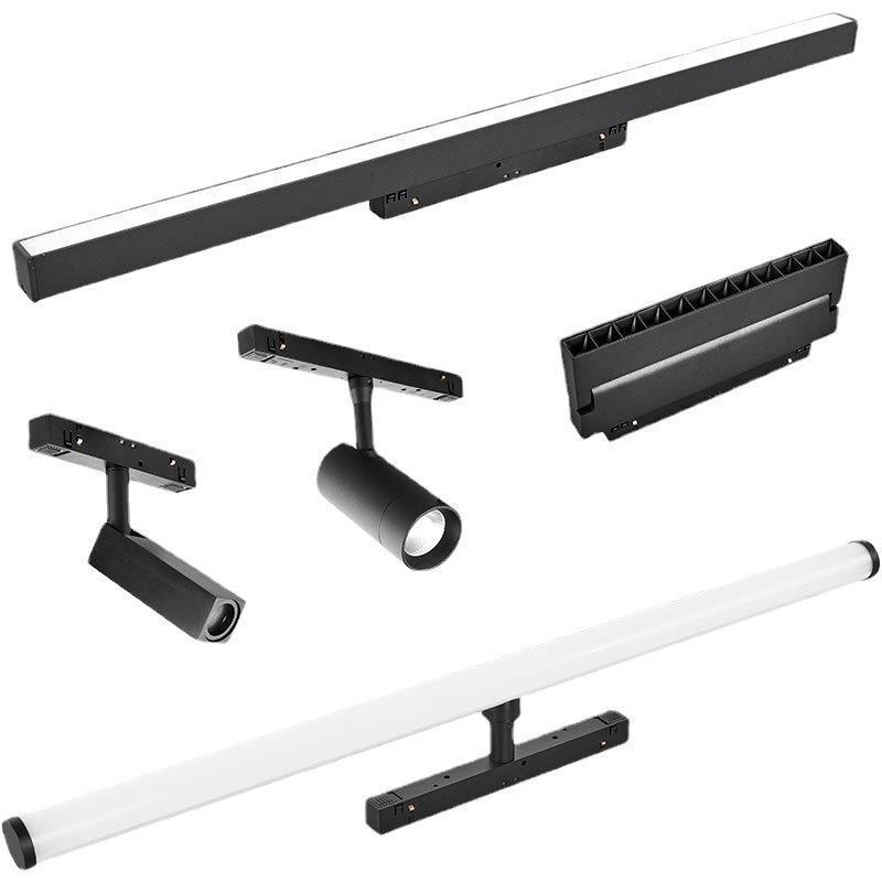 Aluminum Store Merchant Uses a Magnetic Lighting System With Led Track Spotlights