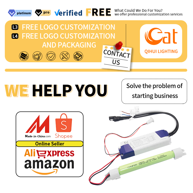 5-60W LED Emergency Kit Li-ion Battery LED Emergency Driver With Self - Test Function Emergency Drive