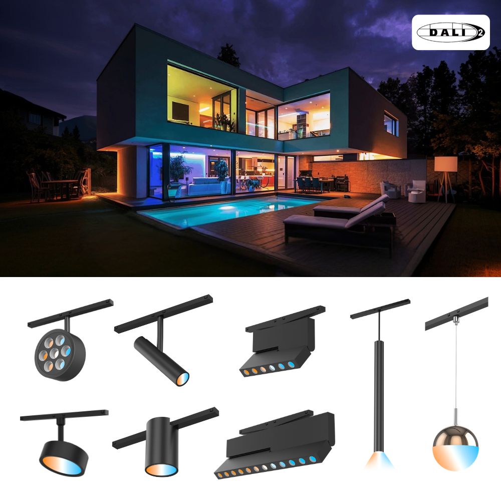 Low Voltage Recessed Magnetic Rail Spotlight Dimmable Smart Home System 48v Adjustable Led Dali Track Light Villa Retail Shop