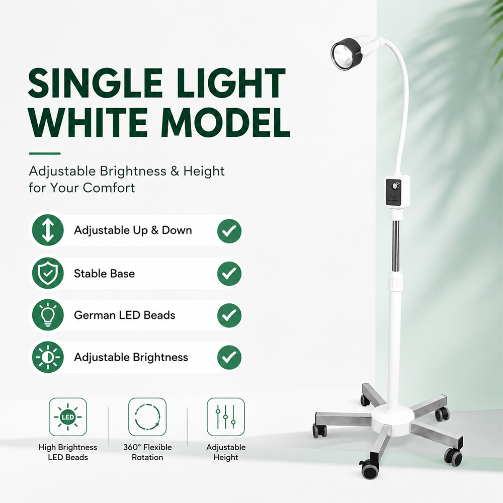 High Brightness LED Surgical Examination Lamp Medical Clinic Floor Standing Diagnostic Light