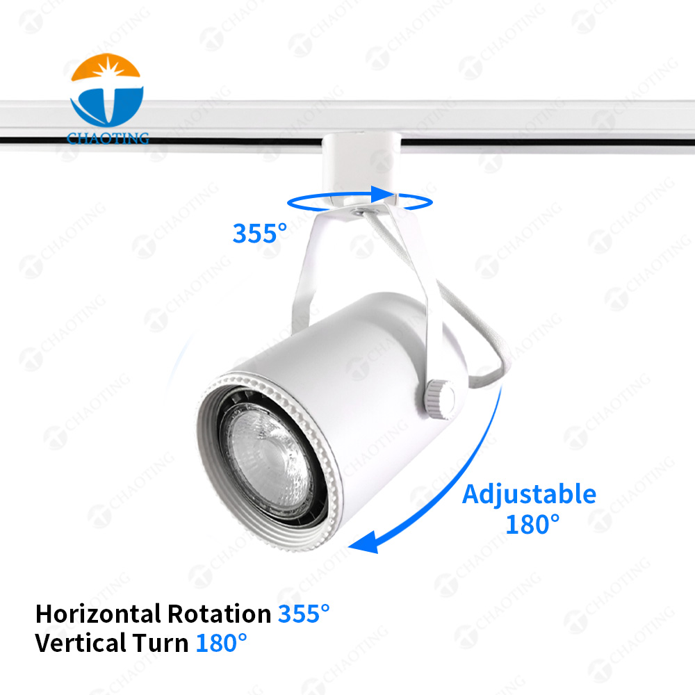 New Design Retail Showroom Cob Lighting Rail System E27 Lamp Head 7W Commercial Linear Ceil Par20 Led Track Spot Light Housing