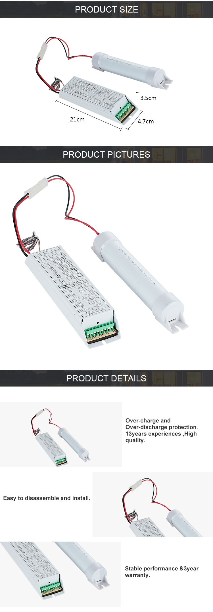 Emergency Conversion Kits Technical Details