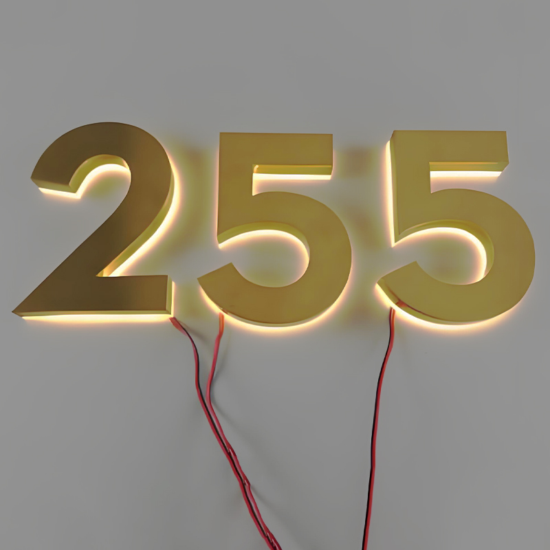 Custom Stainless Steel Business Led Sign Logo Metal Backlit Signs Led Illuminated Light Sign Shop Store Front Sign With Lights