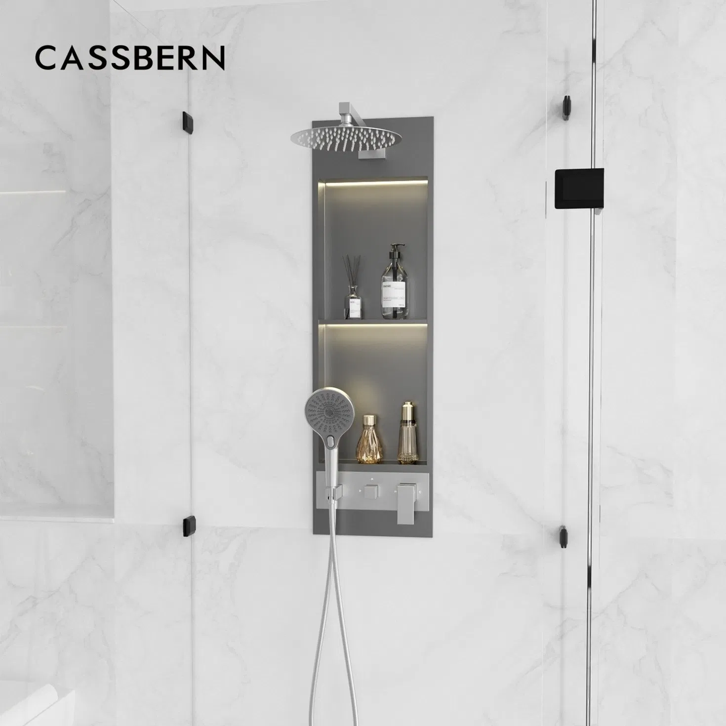 Multi Color Modern Niche Shower Head Cleaning System for Bathroom