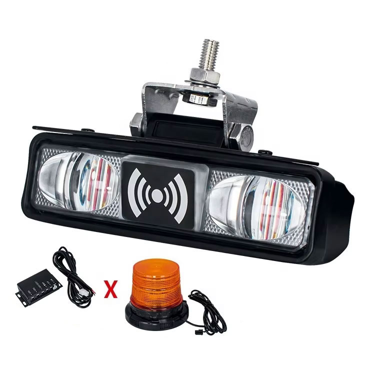 Radar Adjustable Distance Forklift Safety Area Limit Light Group Alarm System 12V 30W