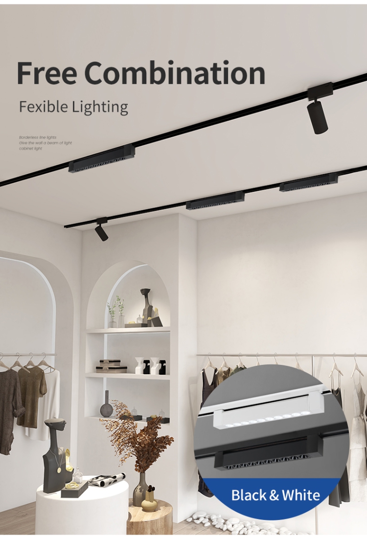 New Design Aluminum Retail Led Linear Track Light Commercial Track Light System