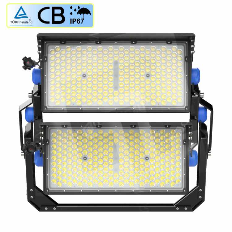 Anti Glare High Mast Floodlight Football Strong Body Reflector 1500W 2000W IP67 1000W LED Stadium Light for Badminton Golf Field