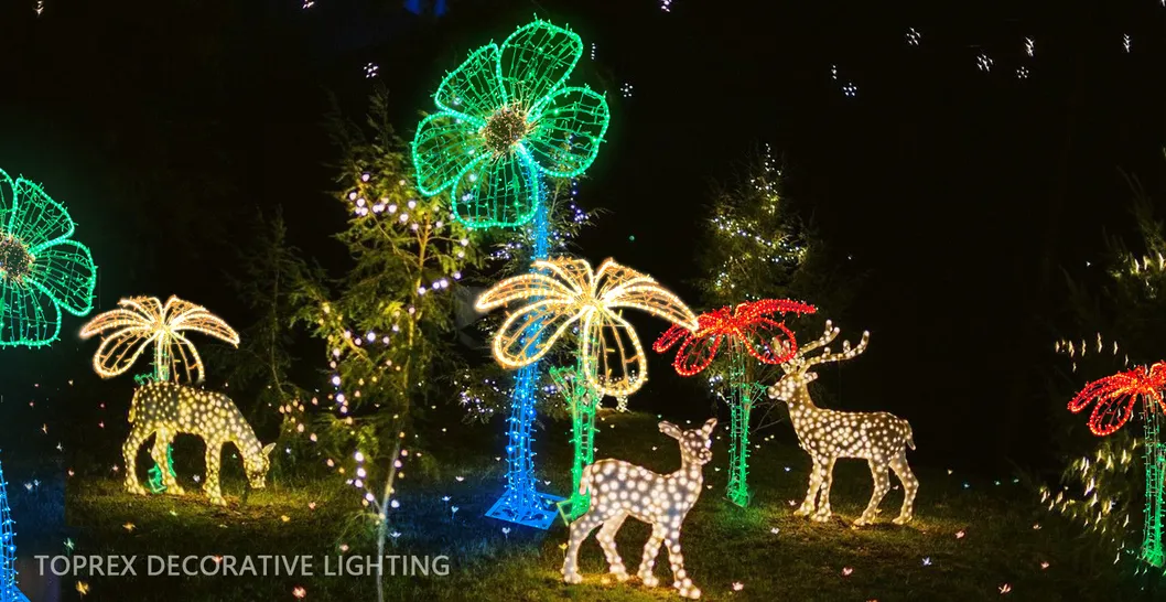 Extra-Large Flower Outdoor Garden LED Light Displays Lighting Details