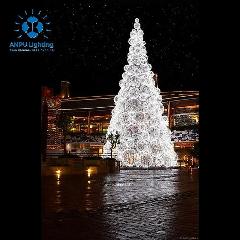 Commercial Giant Christmas Tree - RGB LED Decorative Lighting with Waterproof IP65 Rating, Suitable for Outdoor Hotels and Shopping Malls