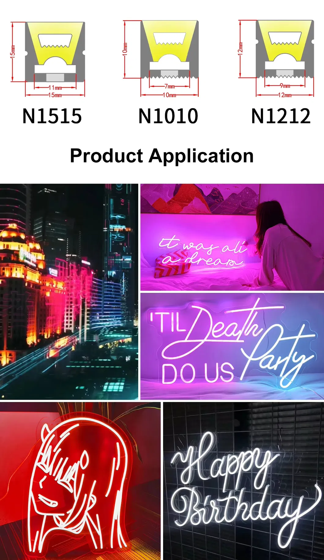 Flexible RGB LED Neon Strip Lighting with 12 Colors for Decorative Ambiance