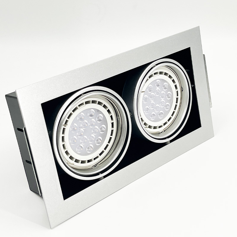 Modern 7w 15w 50w Commercial LED Downlight for Hotels Double-Head Ceiling Downlight with Adjustable Light Source for Living Room