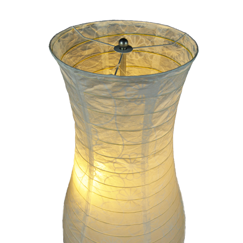 Hkh Modern Indoor Hotel Decorative Bottle Shape White Collapsible Paper Standing Floor Lamp Lighting
