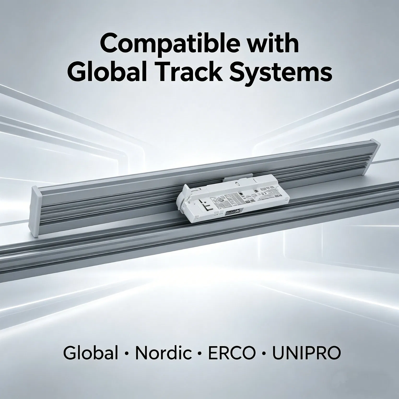 Commercial LED Track Linear Lighting System with Global Track Compatibility 200lm/W Energy Saving Retail Lighting Fixture