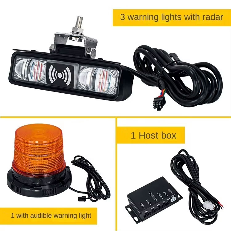 Radar Adjustable Distance Forklift Safety Area Limit Light Group Alarm System 12V 30W