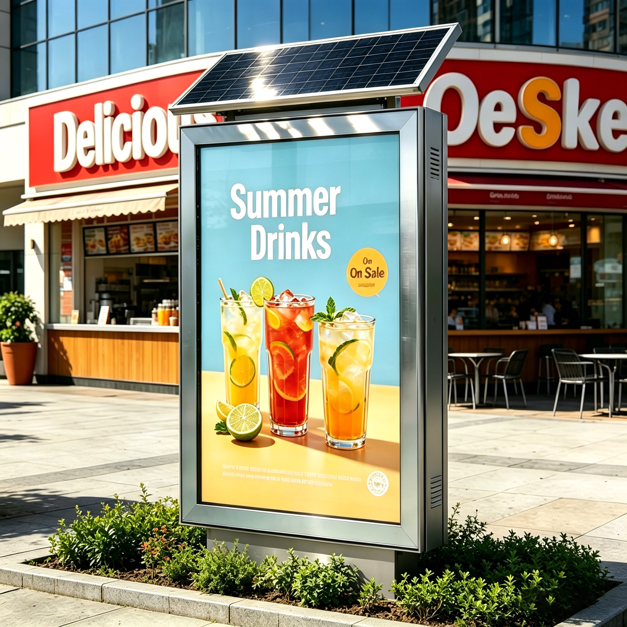 Solar Light Box Custom Outdoor Advertising Solar Rolling Light Box Waterproof Vertical Advertising Light Box Board Solar Power