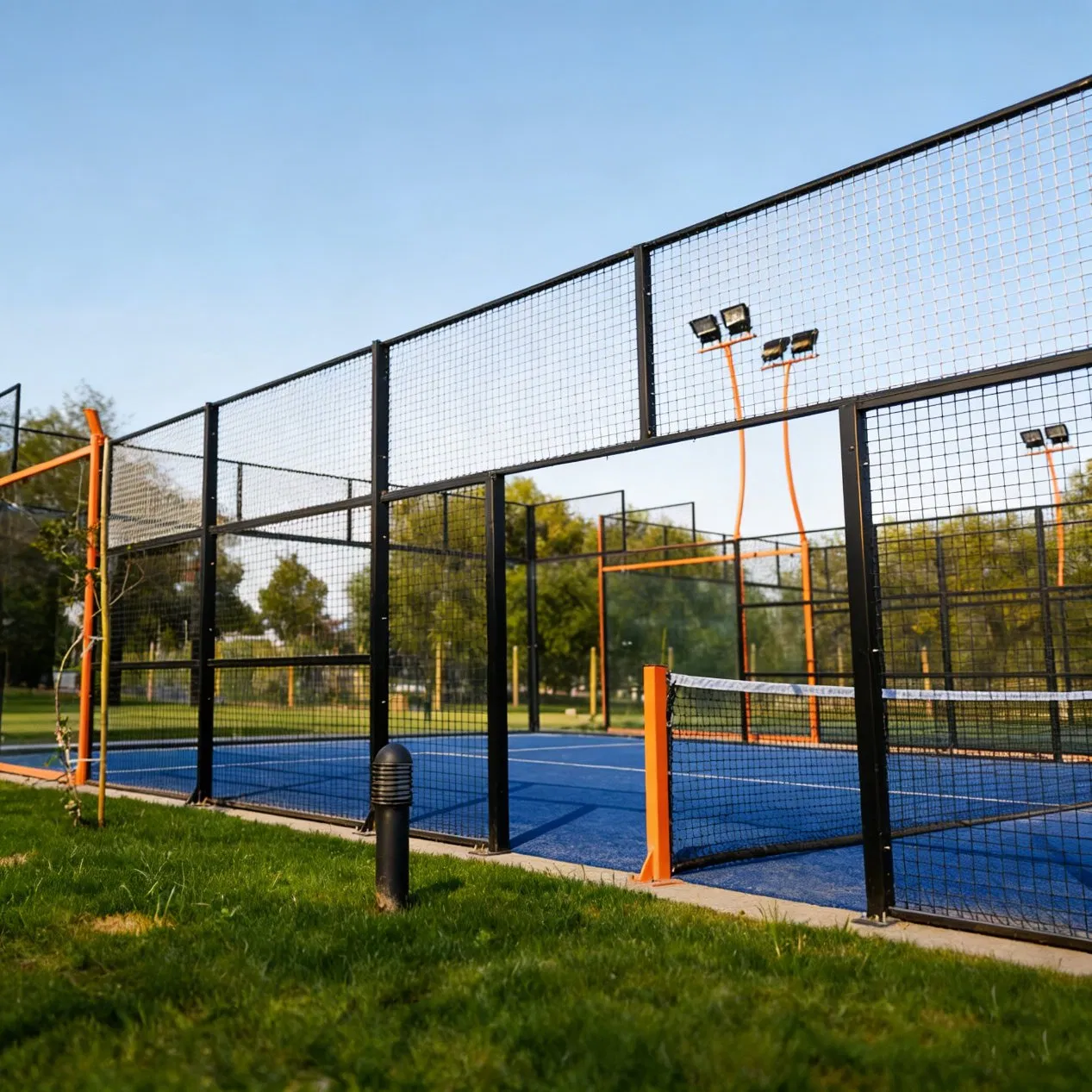 Sports System with Remote Control Features and Energy Efficient LED Layout for Modern Professional Clubs Smart Lighting Padel