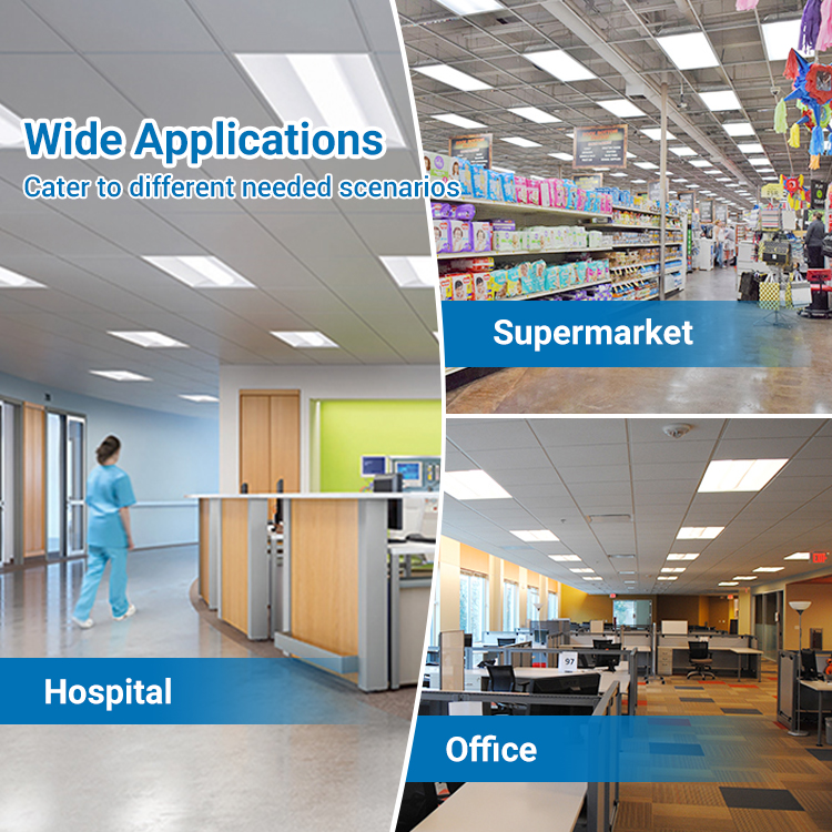 Low Price Indoor Lighting Hospital Hotel 2x2 2x4 24w 36w 42w 50w Recessed Led Troffer Light