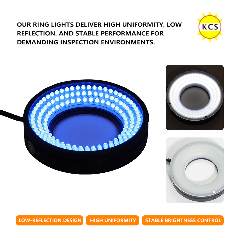 Machine Vision Ring Light Adjustable Brightness LED Industrial Ring Illuminator for PCB FPC Optical Automated Inspection System