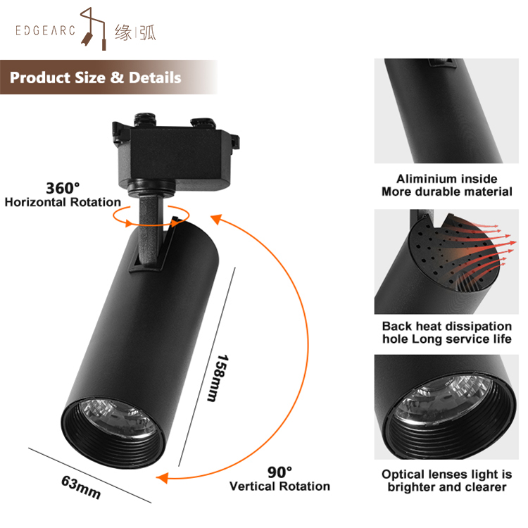 Modern LED Track Light Linear Ceiling Spotlights Surface Mounted Home Retail Office Hotel Lighting System High Quality