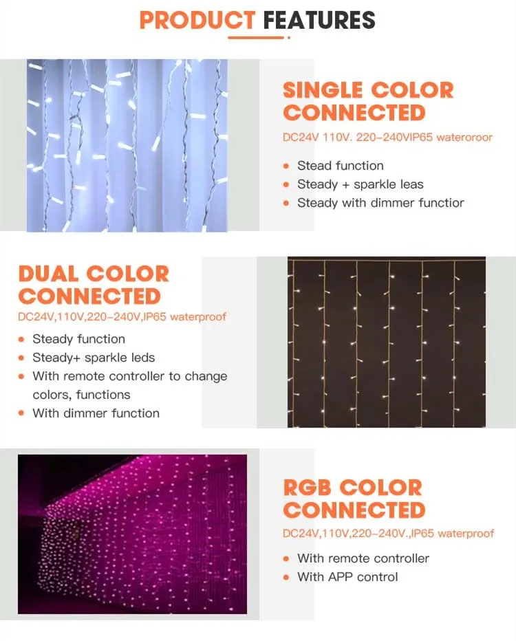 LED Curtain Light Display