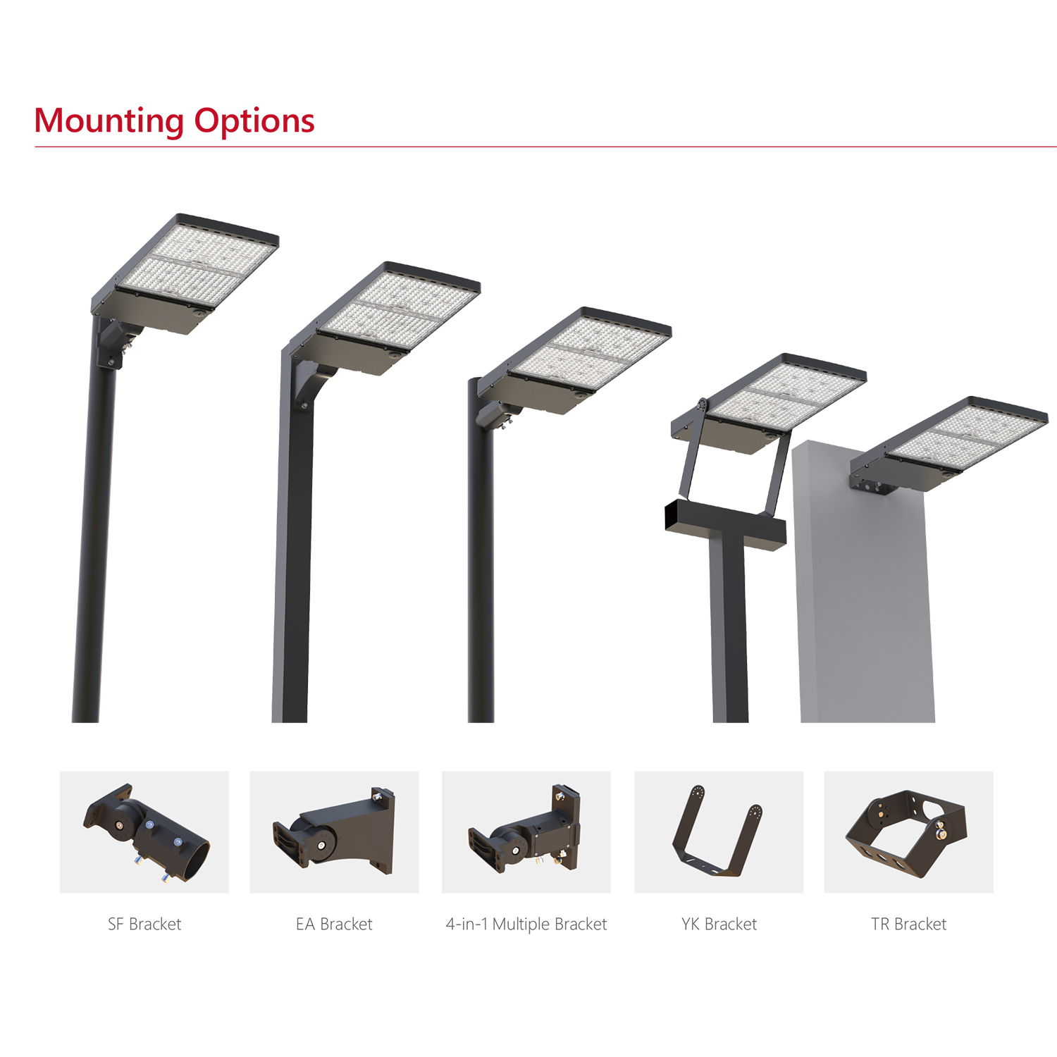 LED Area Parking Lot Shoebox Street Light 100W 150W 200W 240W 300W 400W 500W Led Street Light CE UL 160LM LED Outdoor Lighting