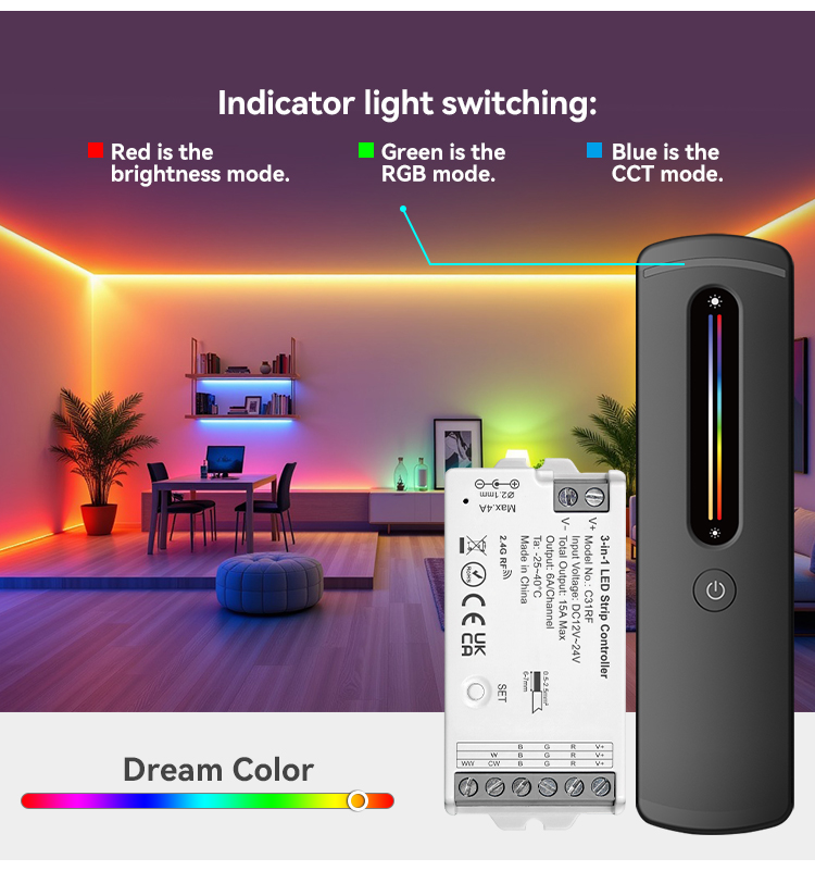 Multi-functional 5-in-1 Smart Controller APP Remote Timing Group Control Home Lighting Intelligent Module