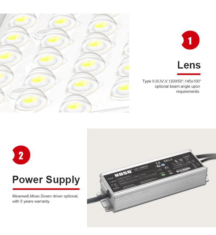 Various Bracket Design Area Lighting Shoebox Luminaria LED Parking Area Light 160lm/w IP66 LED Urban Light with Multi Bracket