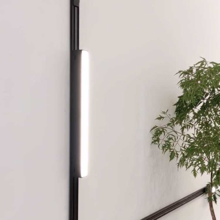 Surface Mounted Ultra Thin Slim Magnetic Rail Smart Track System DC48V Magnetic Lights Diffuse Flood Track Light 12W 24W 30W