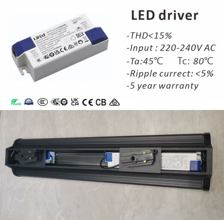 Linear Suspended Track Lighting System 1500mm, High Ceiling Commercial LED Track Light for Restaurant Hotel Gallery, 80W