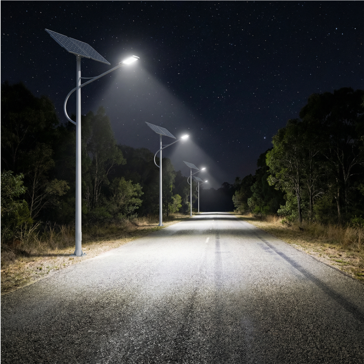 HUADENG Good Price Commercial Solar Street Light Round Panel LED IP65 Made in China