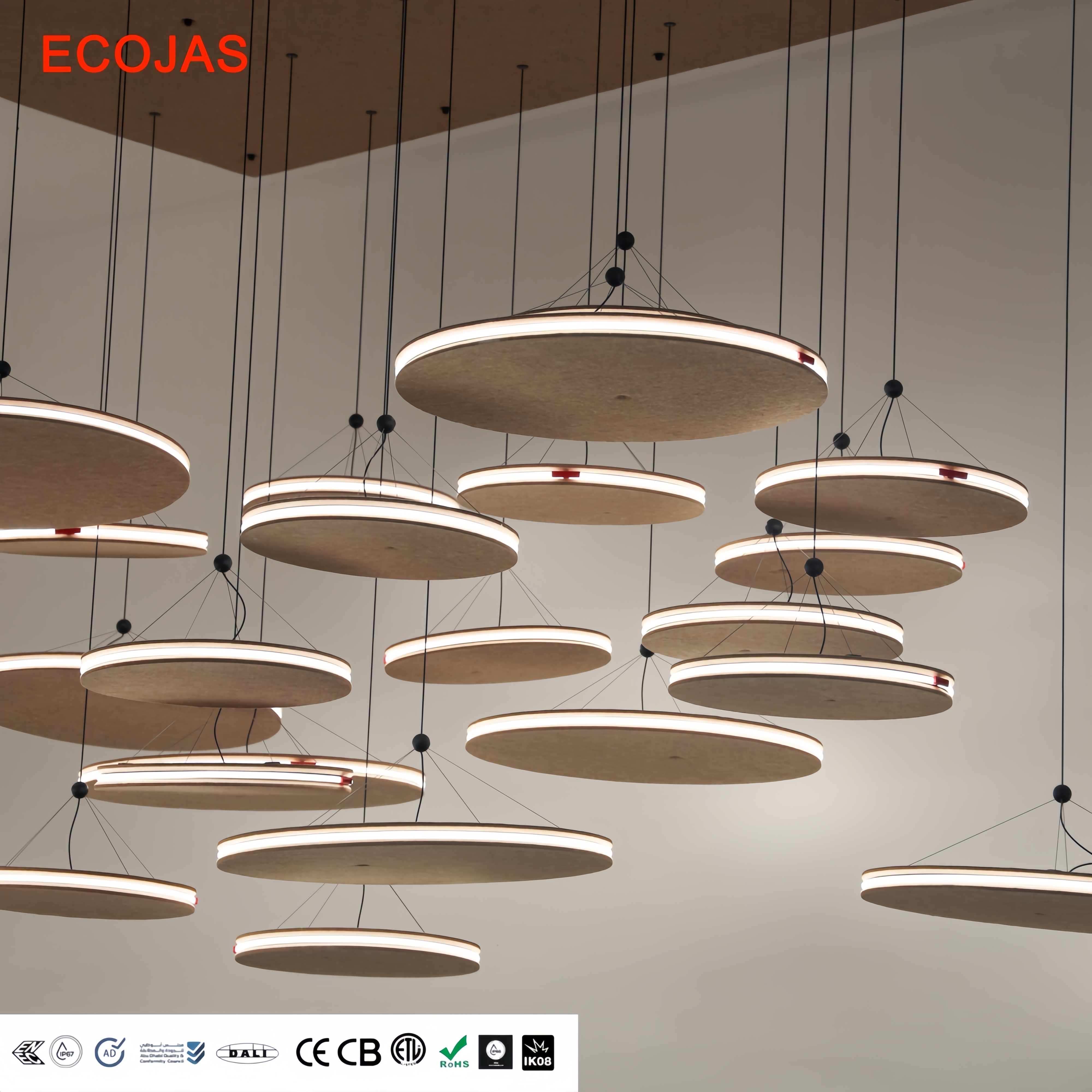 ECOJAS Bauhaus Industrial Designer Chandelier LED Dimmable App Control Home Office &amp; Dining Room Light
