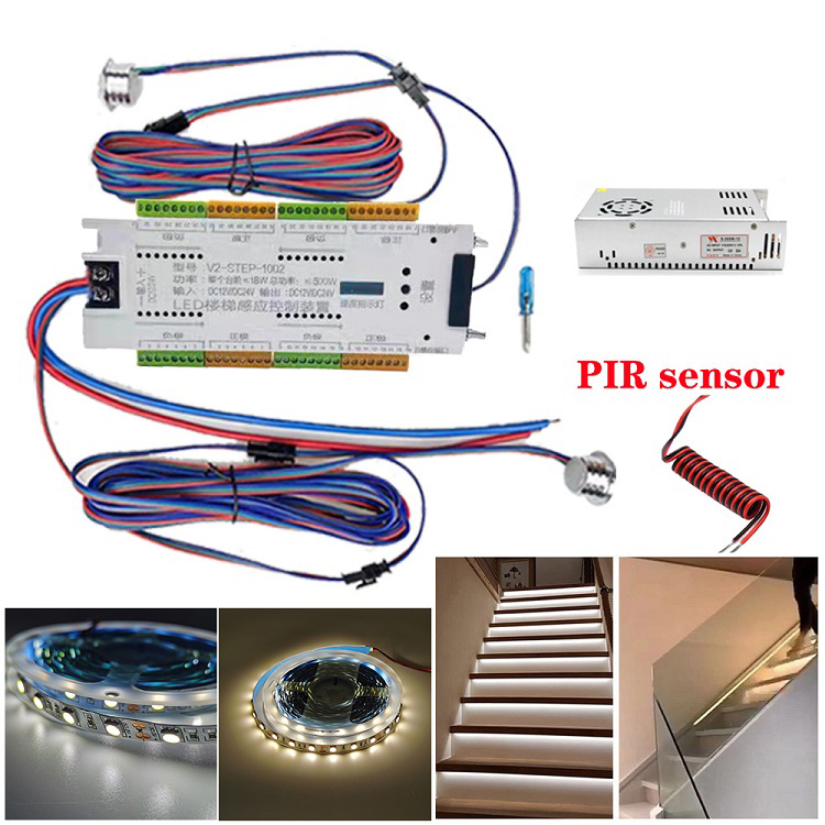 32 Step Pir Automatic Sensor + Daylight Sensor Stair Light Controller Smart Stairway Controller Control Lights