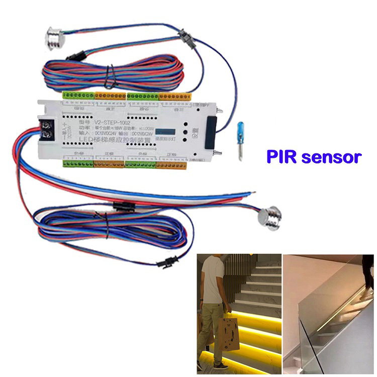 32 Step Pir Automatic Sensor + Daylight Sensor Stair Light Controller Smart Stairway Controller Control Lights