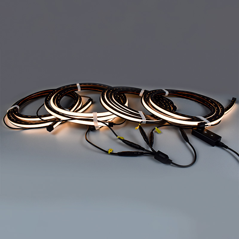 Smart APP Control Plug-in Play Flexible Copper Channel IP67 LED Lighting Slat Wall Wood Panel Decoration Solution Kits