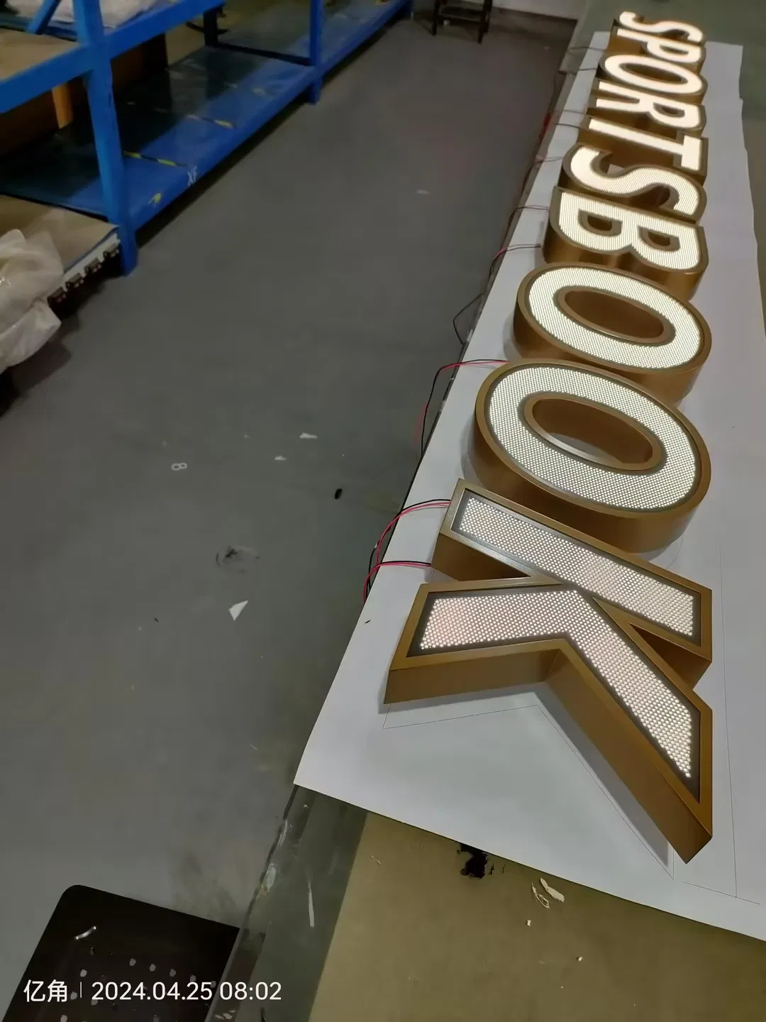 LED Front Lit Channel Letter with Trim Cap for Industrial Facilities