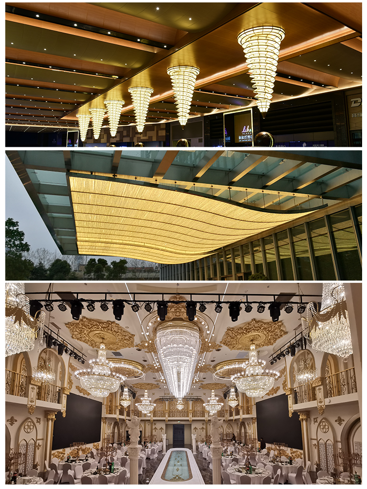 Modern Oval Stainless Steel Chandelier