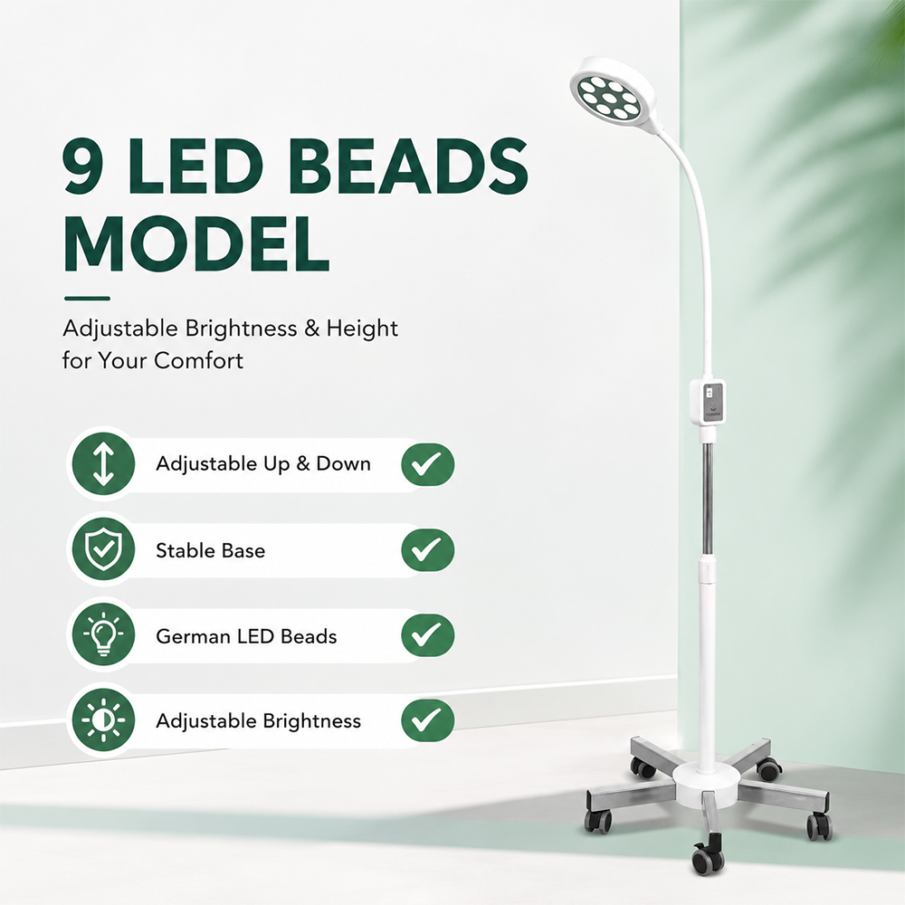 High Brightness LED Surgical Examination Lamp Medical Clinic Floor Standing Diagnostic Light